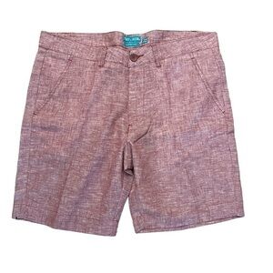 NWOT Tenth + Ocean Washable Linen Red Chambray Shorts